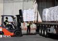 Greater than 100 assist vans cross into Gaza as UN warns of ‘race towards time’ to succeed in individuals in want – newest