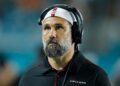 Falcons coach addresses penalties after son’s prank name to Sheduer Sanders