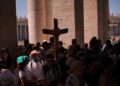 Employees set up Sistine Chapel range the place ballots are burned throughout papal conclave