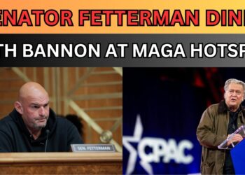 Sen. John Fetterman noticed eating with Steve Bannon at MAGA hotspot in DC on wedding ceremony anniversary