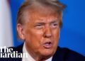 Donald Trump holds press convention after Nato summit – watch dwell