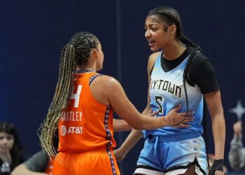 Sky’s Angel Reese concerned in heated second with Solar gamers