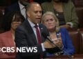 Newest information on Trump finances invoice as Jeffries takes “magic minute” to stall Home vote