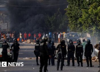 Violent protests flare in Cameroon as outcomes due in contested election Violent protests flare in Cameroon as outcomes due in contested election