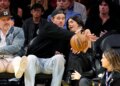 Chargers’ Justin Herbert protects Madison Beer from basketball at Lakers sport Chargers’ Justin Herbert protects Madison Beer from basketball at Lakers sport