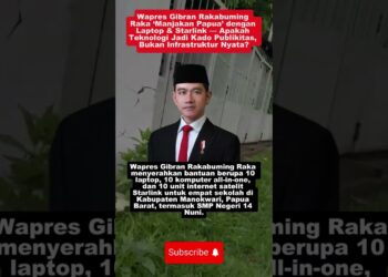 Gibran manjakan Papua dengan laptop computer & starlink!!