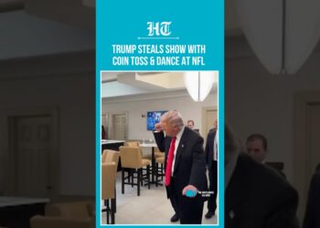 Trump Presents Teen Problem Coin, Dances For Followers After NFL Sport In Maryland | #shorts