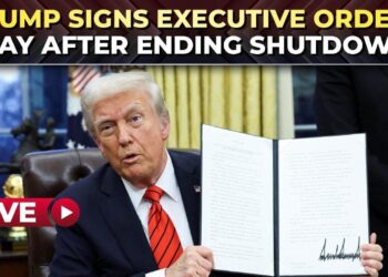 LIVE: Melania Trump joins POTUS as he indicators collection of explosive new govt order from White Home