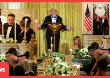 Inside Trump’s Lavish State Dinner: MBS, Elon Musk, Ronaldo & Bezos Unite at White Home | AC1G