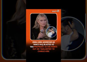 ERIKA KIRK ADDRESSES JD VANCE HUG BLASTED AS'INAPPROPRIATE AS SHE POINTS OUT HIS 'SIMILARITIES' TO