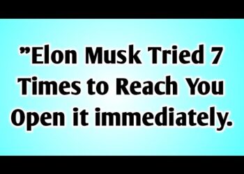 👉”Elon Musk Tried 7 Occasions to Attain You Open it instantly….
