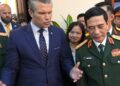 Hegseth reaffirms Vietnam partnership and palms over a leather-based field, belt and knife—wartime artifacts taken by U.S. troopers