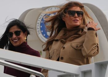 Melania Trump and Usha Vance go to North Carolina navy households