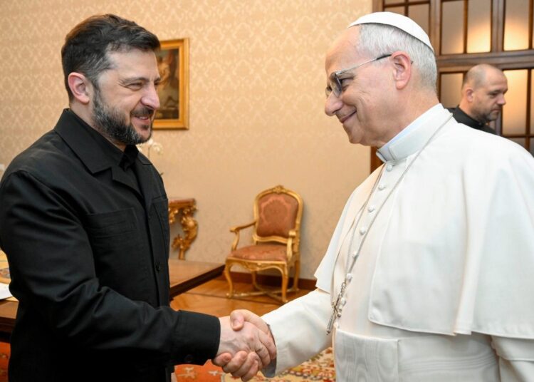 Pope Leo meets with Ukrainian President Zelenskyy
