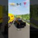 Epic battle, Chevrolet Silverado vs Tesla Cybertruck, Who will win? #beamng #beamngdrive #recreation