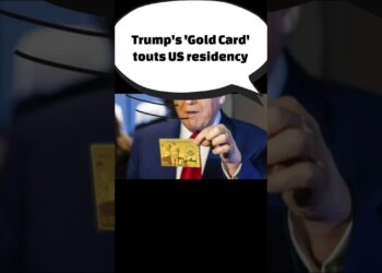 Trump's 'Gold Card'touts US residency #donaldtrump #youtubeshorts #shortvideo #usa