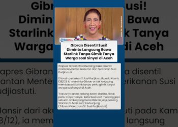 Gibran Disentil Susi Pudjiastuti, Diminta Langsung Bawa Starlink saat Kunjungi Aceh: Tak Perlu Tanya