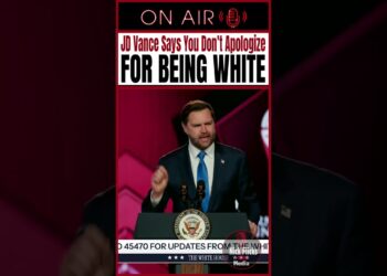 JD Vance Says In The US You Don’t Have To Apologize For Being White!