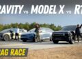 Lucid Gravity vs Tesla Mannequin X vs Rivian R1S Drag Race!