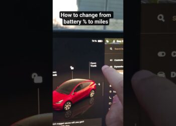 change your battery % to miles and vice versa| Tesla #tesla