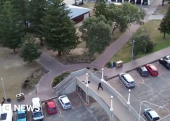 Drone footage exhibits Bondi Seaside gunmen on bridge Drone footage exhibits Bondi Seaside gunmen on bridge