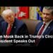Trump Speaks About Dinner With Elon Musk & if He is Again in His Circle at WH Assembly | AC1G