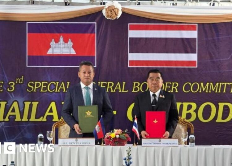 Thailand and Cambodia agree ceasefire after weeks of lethal clashes