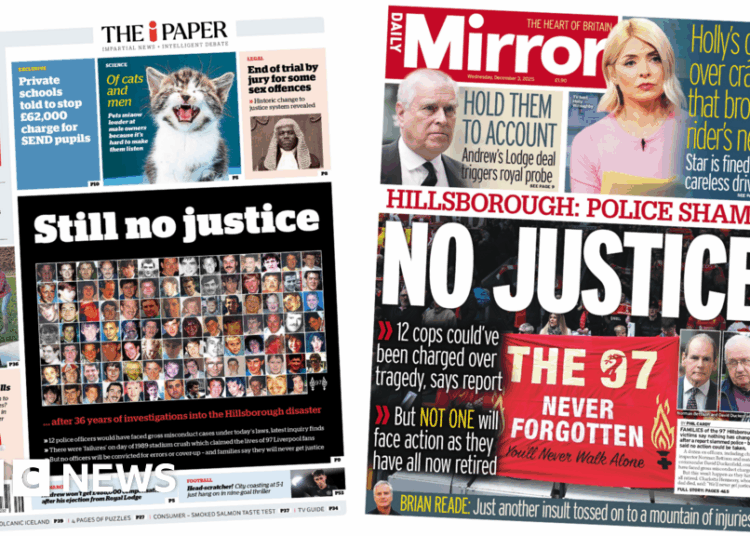 ‘No justice’ over Hillsborough and ‘Holly’s guilt over crash’