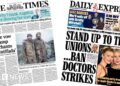 ‘Abramovich clings on to .5bn’ and ‘Ban medical doctors strike’