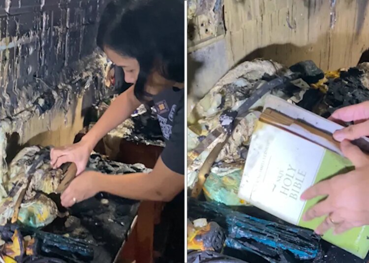 Household cites ‘miracle’ after Bible survives devastating home hearth intact in Philippines