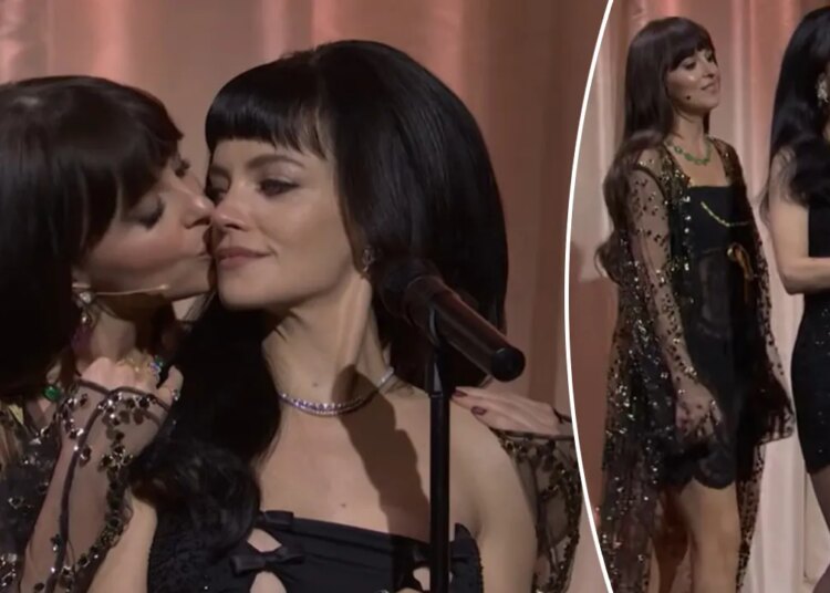 Dakota Johnson joins Lily Allen on ‘SNL’ stage for emotional efficiency