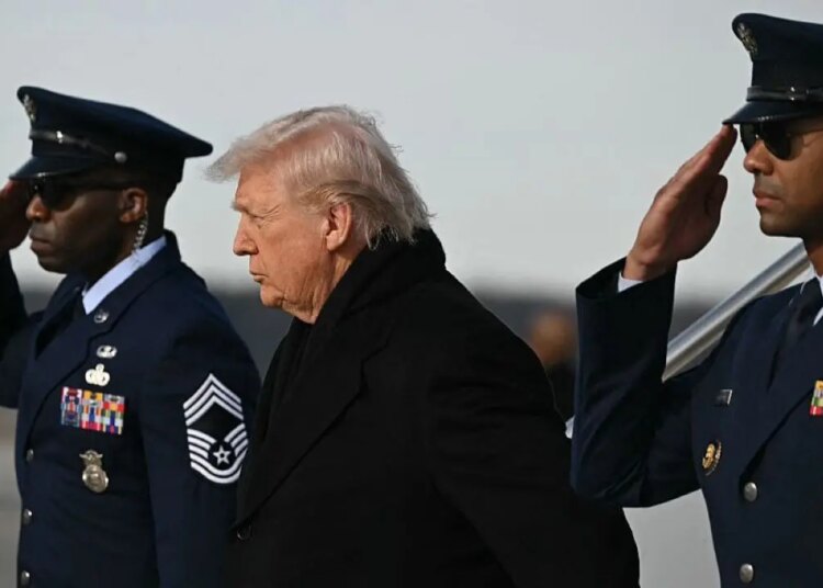 Trump attends dignified switch for Iowa Guard members killed in Syria