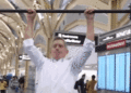 Trump officers do pull-ups at airport to launch B household journey push