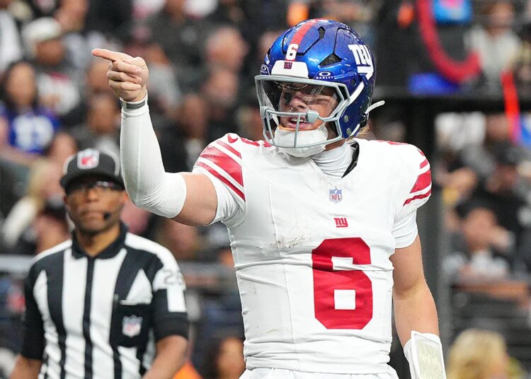 Giants’ Jaxson Dart scores twice to assist snap nine-game shedding streak