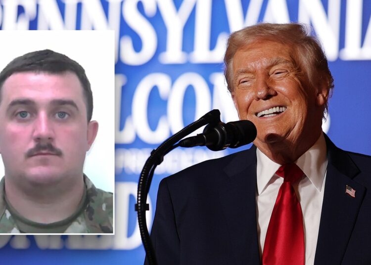 Trump provides replace on wounded Nationwide Guard member Andrew Wolfe throughout speech