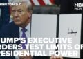 TRUMP'S EXECUTIVE ORDERS TEST LIMITS OF PRESIDENTIAL POWER