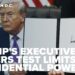 TRUMP'S EXECUTIVE ORDERS TEST LIMITS OF PRESIDENTIAL POWER
