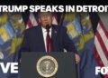 LIVE I President Donald Trump speaks in Detroit to financial membership