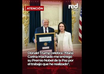 Donald Trump recibe medalla del Premio Nobel de Paz entregada por María Corina Machado