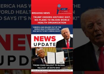 Trump Orders Historic Exit, No Plans to Rejoin World Well being Group” @storywithdeepakindia