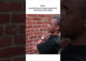 TALKING TO MAGA SUPPORTERS BE LIKE #politics #politicalmemes #maga #shorts #conservative