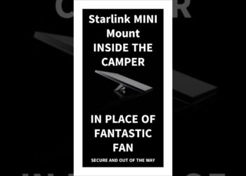 Mount Starlink Mini in Place of Implausible Fan Roof Vent.
