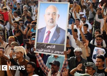 Yemen separatist chief accused of treason as Saudis strike forces