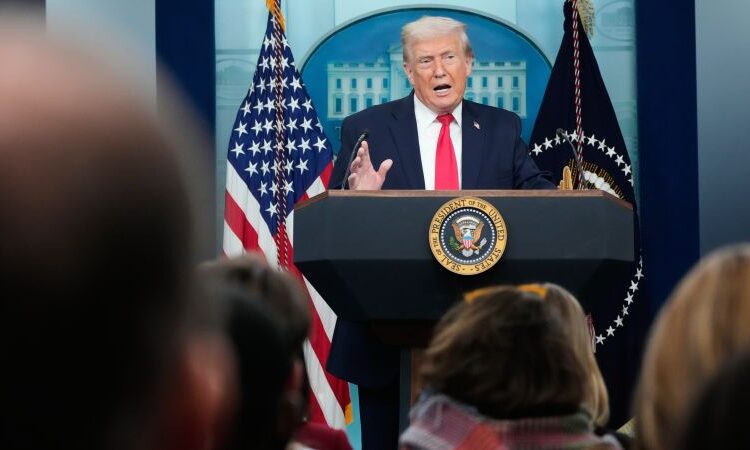 Reality verify: Trump marks one yr in workplace with sequence of false claims