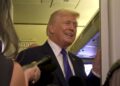 President Trump Gaggles with Press on Air Power One En Route Palm Seaside, FL, Feb. 6, 2026