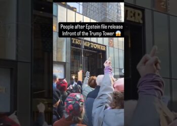 Individuals after Epstein File launch infront of the Trump Tower #shorts
