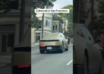 Cybercab in San Francisco #fyp #viral #tesla #robotaxi #cybercab