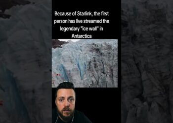Due to Starlink they Reside Streamed the Antarctica Ice Wall?!