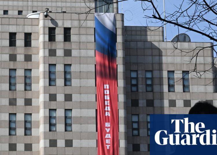 Ukraine warfare briefing: Russian embassy in Seoul raises ‘victory might be ours’ banner, drawing complaints | Ukraine Ukraine warfare briefing: Russian embassy in Seoul raises ‘victory might be ours’ banner, drawing complaints | Ukraine