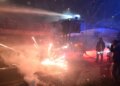Demonstrators conflict with police close to Winter Olympics venue in Milan